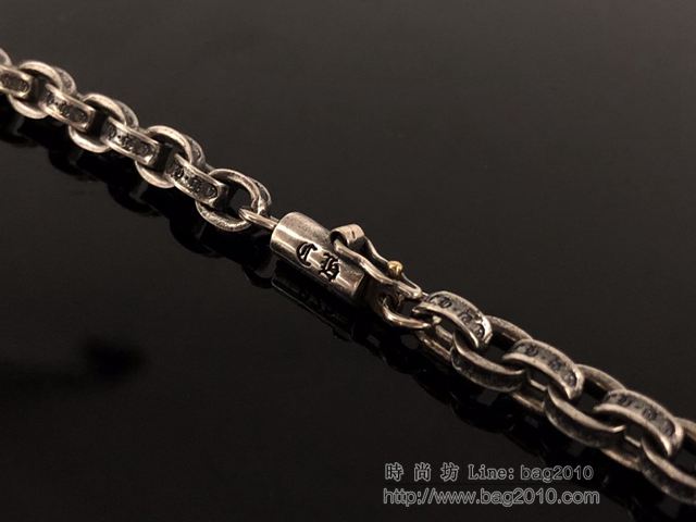 chrome hearts銀飾 克羅心粗環固定十字架項鏈 克羅心純銀項鏈 克羅心首飾品  gjc2018